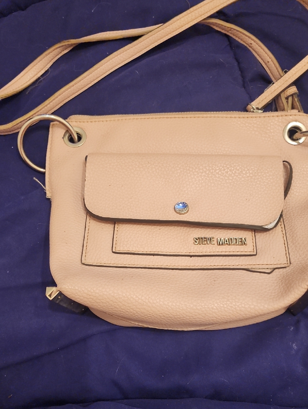 😎Steve Madden Blush Pink Pebbled Crossbody Bag